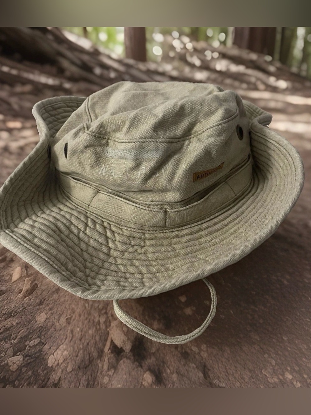 Walt Disney World Parks Bucket Safari Hat Tan Khaki Canvas Authentic
